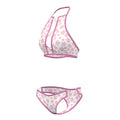 Magic Silk Daisy Halter Bralette & Panty Set Daisy Print S/M