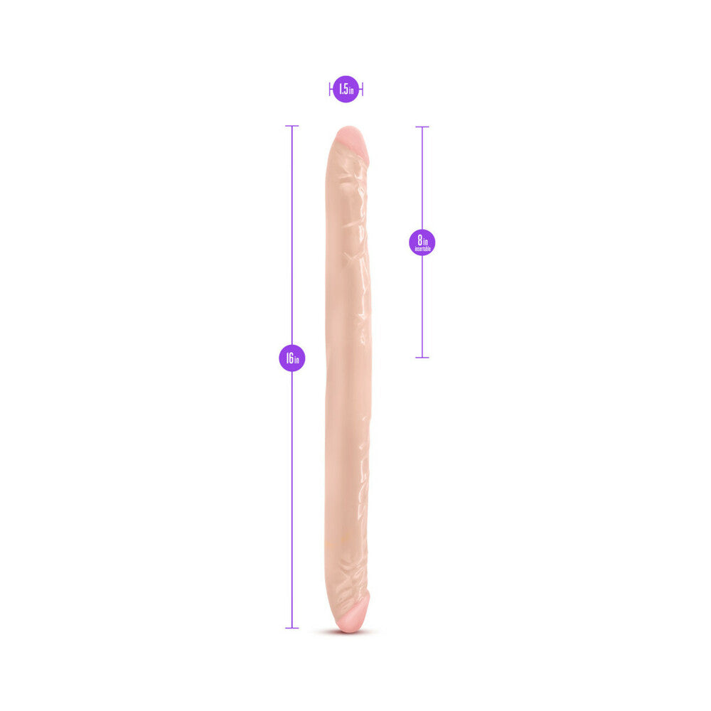Blush B Yours 16 in. Double Dildo Beige - Fantasies Boutique
