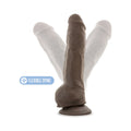 Au Naturel Big Boy 10 in. Posable Dual Density Dildo with Balls Brown - Fantasies Boutique