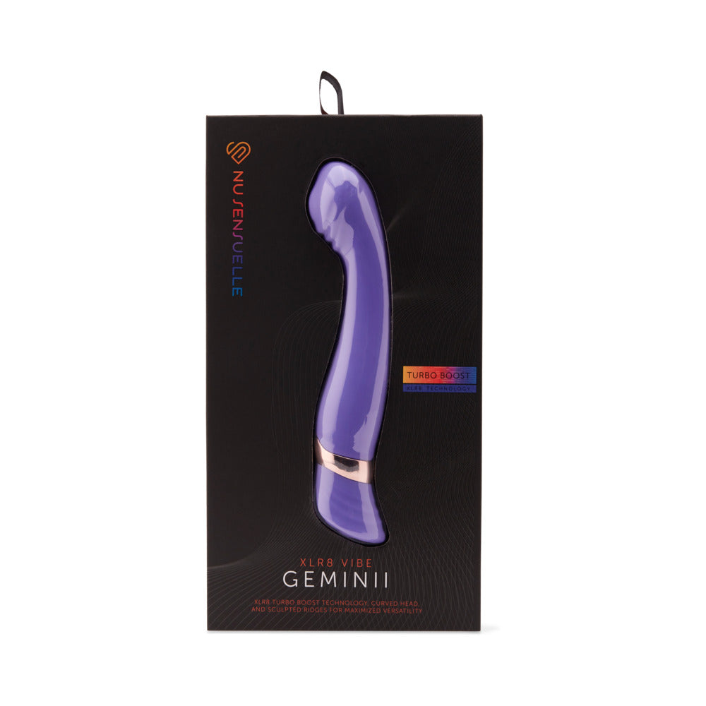 Nu Sensuelle Geminii Xlr8 14 Func Double Motor Vibe - Ultra Violet - Fantasies Boutique