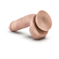 Au Naturel Anthony 8.5 in. Posable Dual Density Dildo with Balls Beige - Fantasies Boutique