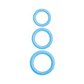 Enhancer Blue Glow Rings Set of 3