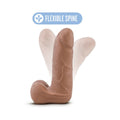 Au Naturel Carlito 5 in. Posable Dual Density Dildo with Balls Tan - Fantasies Boutique