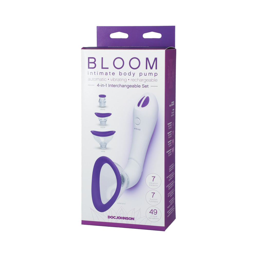 Bloom - Intimate Body Pump - Automatic - Vibrating - Rechargeable Purple/White - Fantasies Boutique
