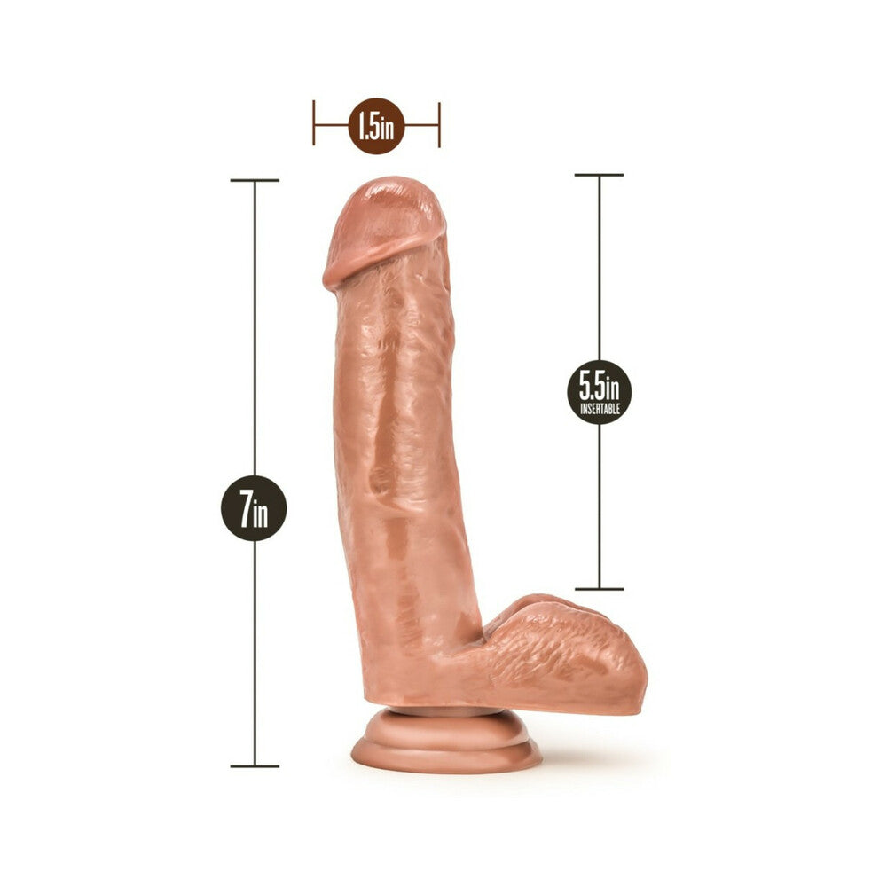 Loverboy The Kingpin Realistic 7 in. Dildo with Balls Tan - Fantasies Boutique