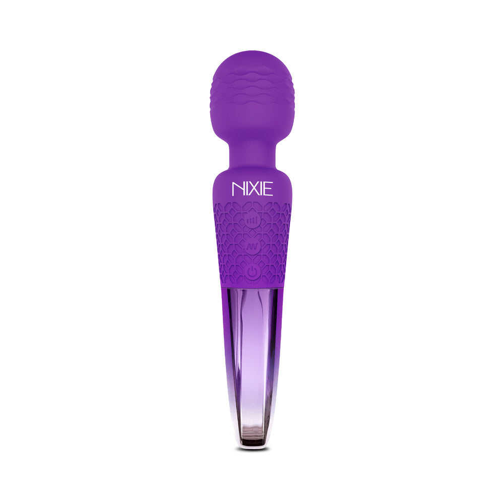 Nixie Rechargeable Wand Massager Purple Ombre Metallic - Fantasies Boutique