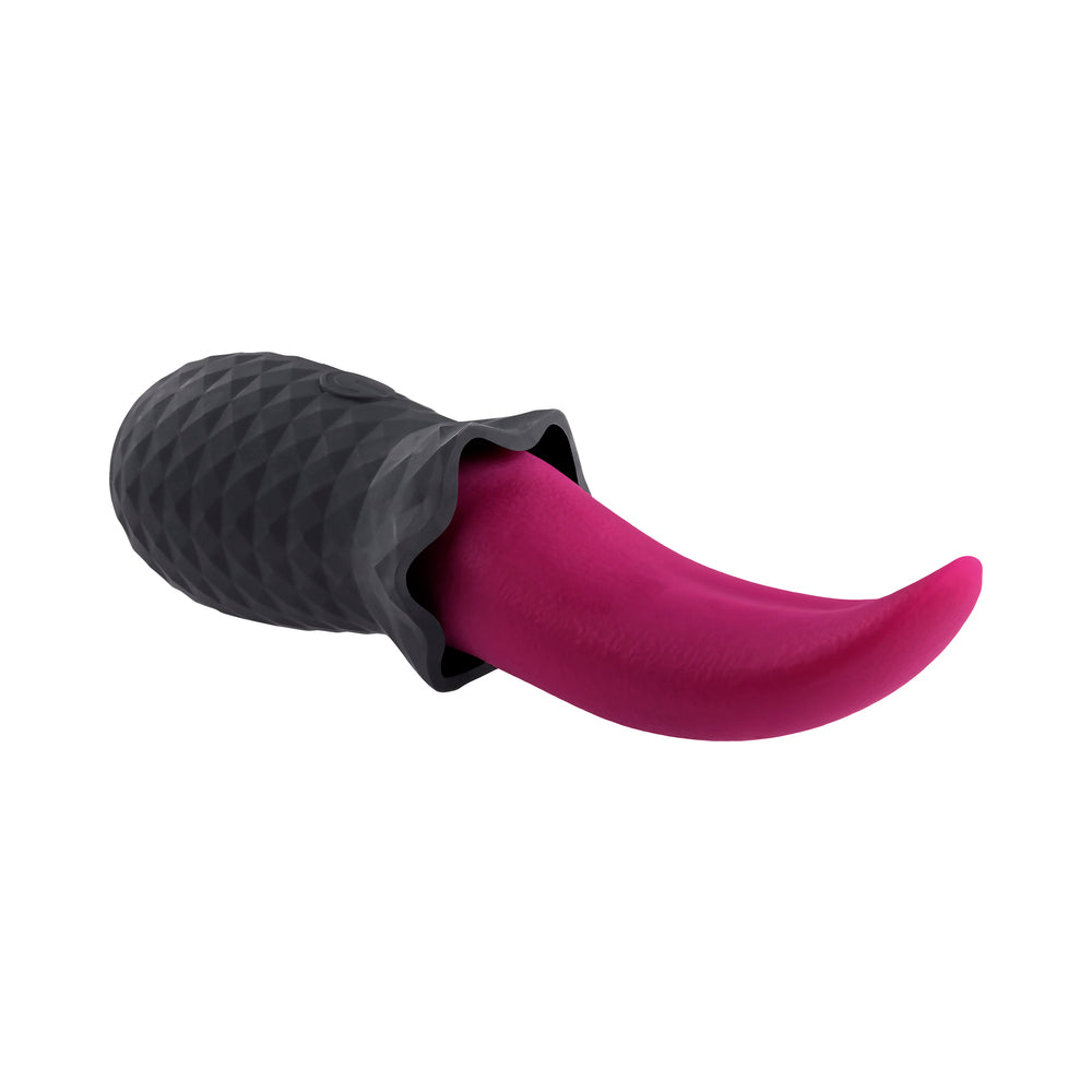 Selopa Tongue Teaser Vibe Rechargeable Silicone Pink Black - Fantasies Boutique