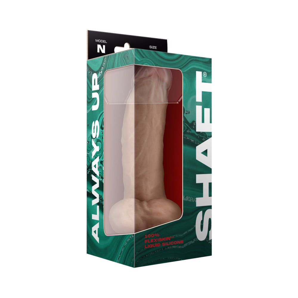 Shaft Model N: 9.5 in. Dual Density Silicone Dildo with Balls Pine - Fantasies Boutique