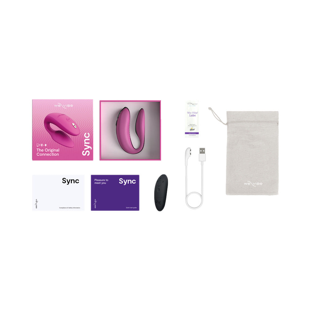 We-Vibe Sync 2 Rechargeable Silicone Couples Vibrator Rose - Fantasies Boutique
