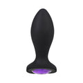 Booty Bling Jeweled Wearable Vibrating Silicone Plug 3 in. Purple