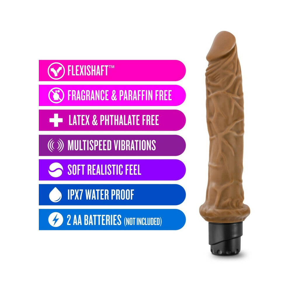 Dr. Skin Vibe 8 Realistic 9.75 in. Vibrating Dildo Tan - Fantasies Boutique