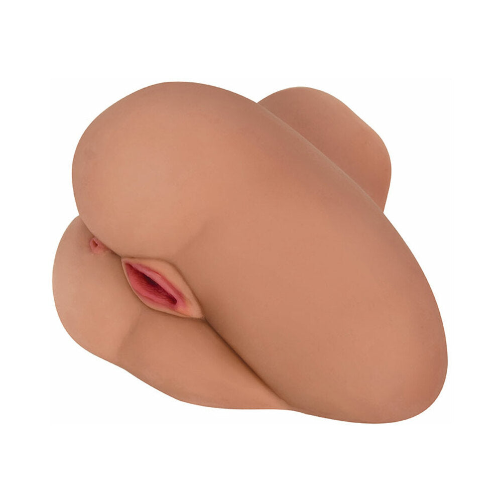 Curve Toys Mistress Perfect Fuck Alexis Side Saddle Vibrating Dual Entry Masturbator Tan - Fantasies Boutique