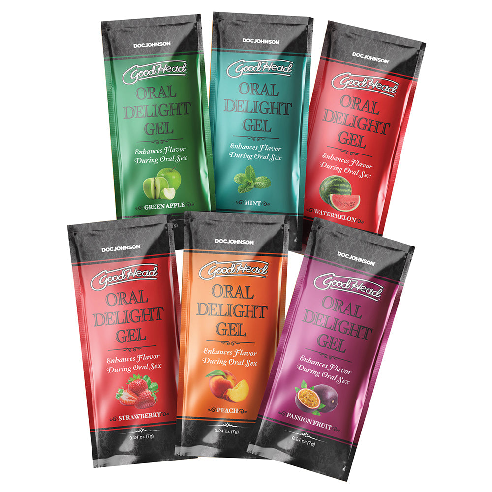 GoodHead Oral Delight Gel Multi-Flavor 6-Pack 0.24 oz. - Fantasies Boutique