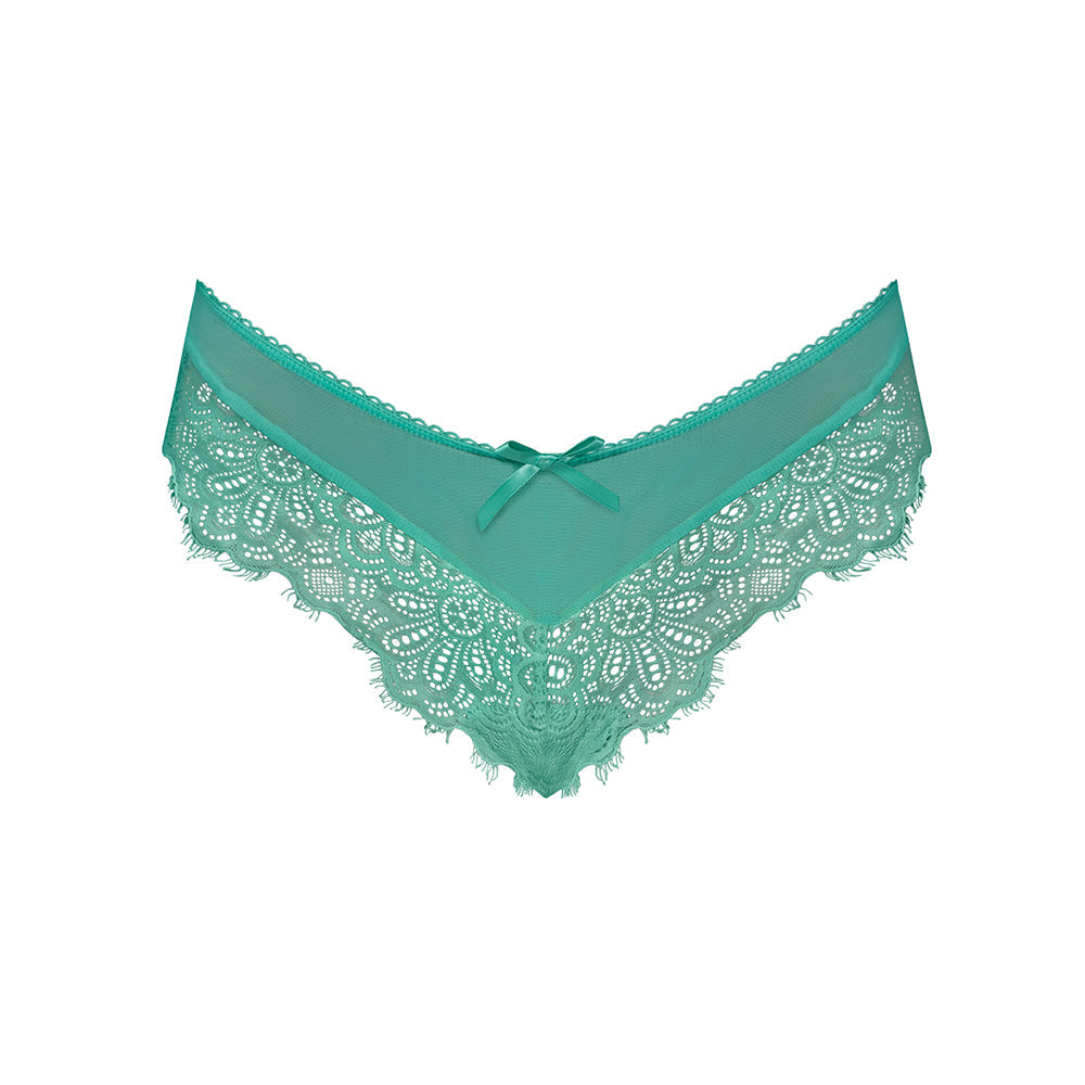 Magic Silk Caribbean Crush Low Rise Cheeky Panty Aqua Glow Queen Size
