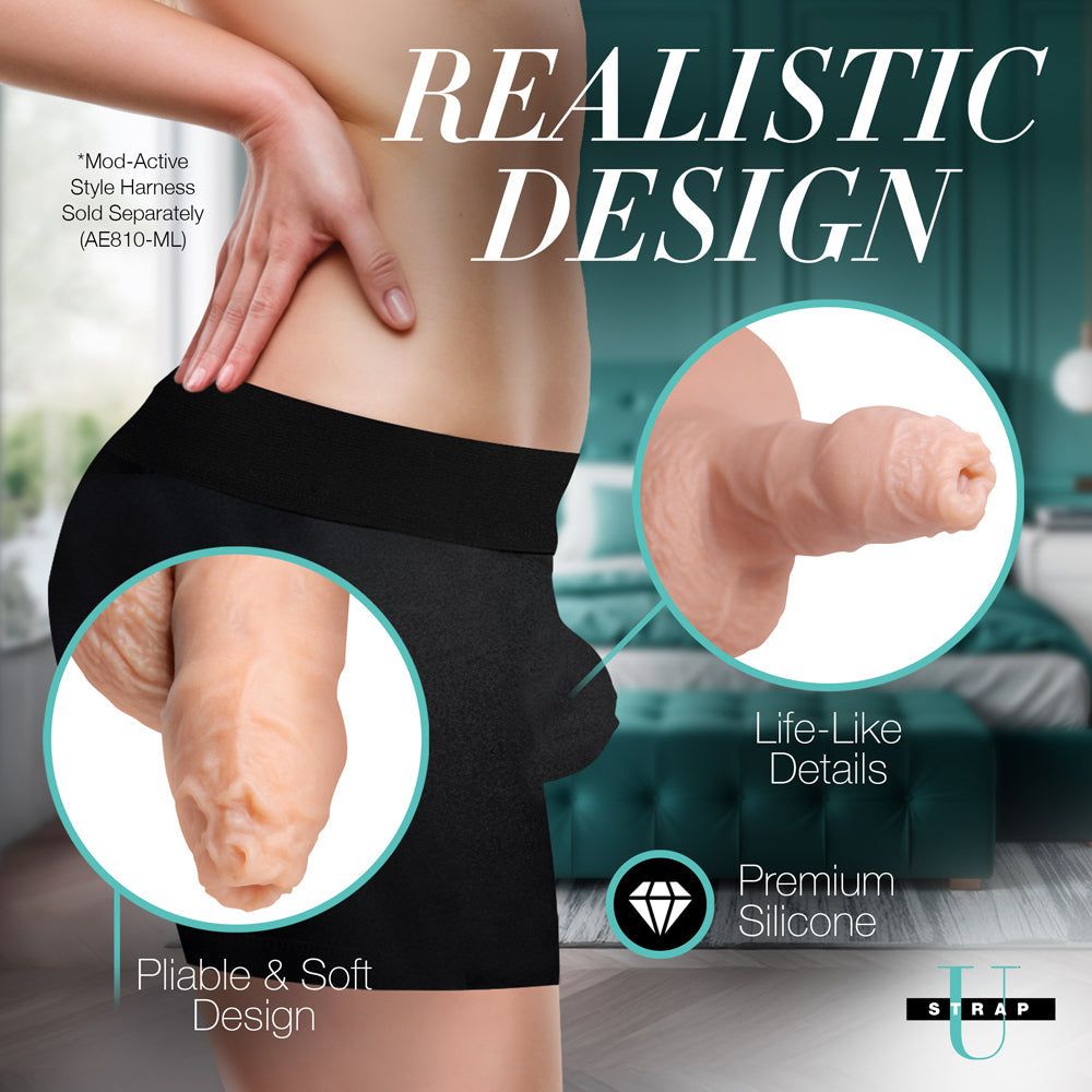 Strap U 3.6 in. Silicone Packer Dildo Medium