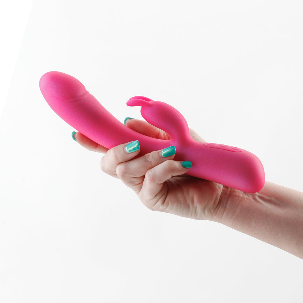 Royals Divine Warming Rabbit Vibrator Metallic Pink - Fantasies Boutique
