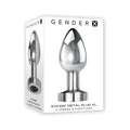 Gender X Rockin' Metal Plug XL Rechargeable Vibrating Anal Plug Aluminum Silver