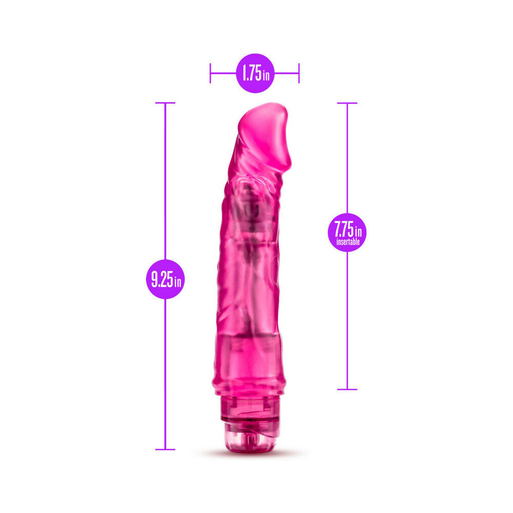 B Yours Vibe 6 Realistic 9.25 in. Vibrating Dildo Pink - Fantasies Boutique
