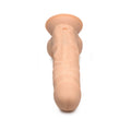 Curve Toys FLESHSTIXXX Rechargeable 8 in. Posable Vibrating Dildo with Balls & Suction Cup Beige - Fantasies Boutique