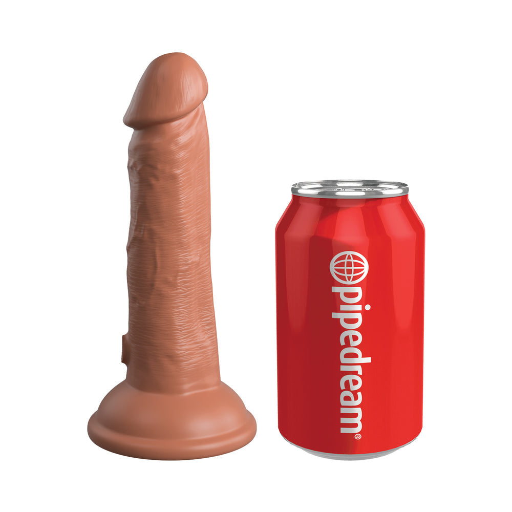 King Cock Elite 7 in. Dual Density Silicone Cock Realistic Dildo With Suction Cup Tan - Fantasies Boutique