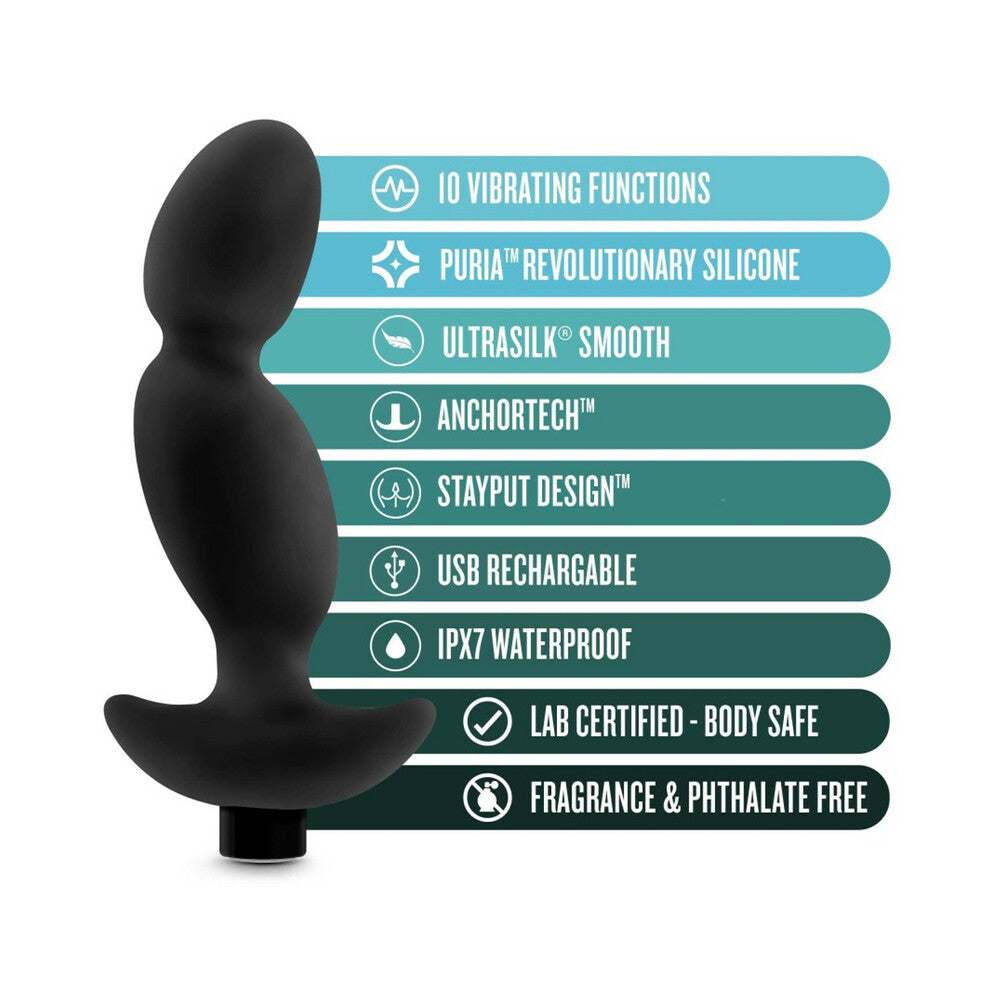 Anal Adventures Platinum Silicone Rechargeable Vibrating Prostate Massager 04 - Fantasies Boutique