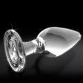 Icicles No. 26 Glass Anal Plug 4.5 in. Clear