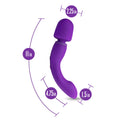 Wellness Dual Sense Rechargeable Silicone Dual Ended G-Spot & Wand Vibrator Purple - Fantasies Boutique