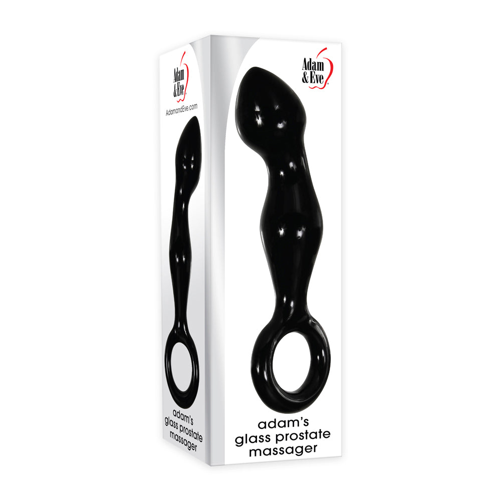 Adam & Eve Adam's Glass Prostate Massager Black - Fantasies Boutique