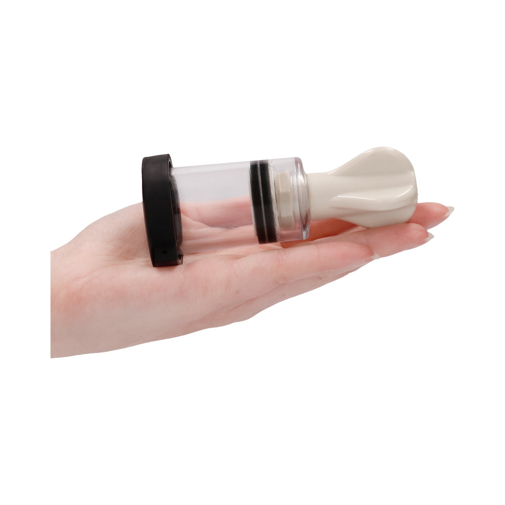 Shots ElectroShock Remote-Controlled E-Stimulation Nipple Suckers White - Fantasies Boutique