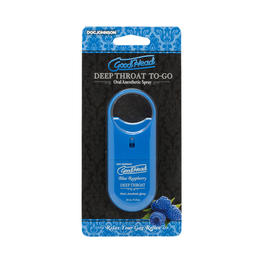 GoodHead Deep Throat Spray To-Go Blue Raspberry .33 oz - Fantasies Boutique