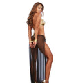 Dreamgirl 3-Piece Gold Lame Halter Bra, Thong, Neck Collar, Chain Leash Costume O/S - Fantasies Boutique