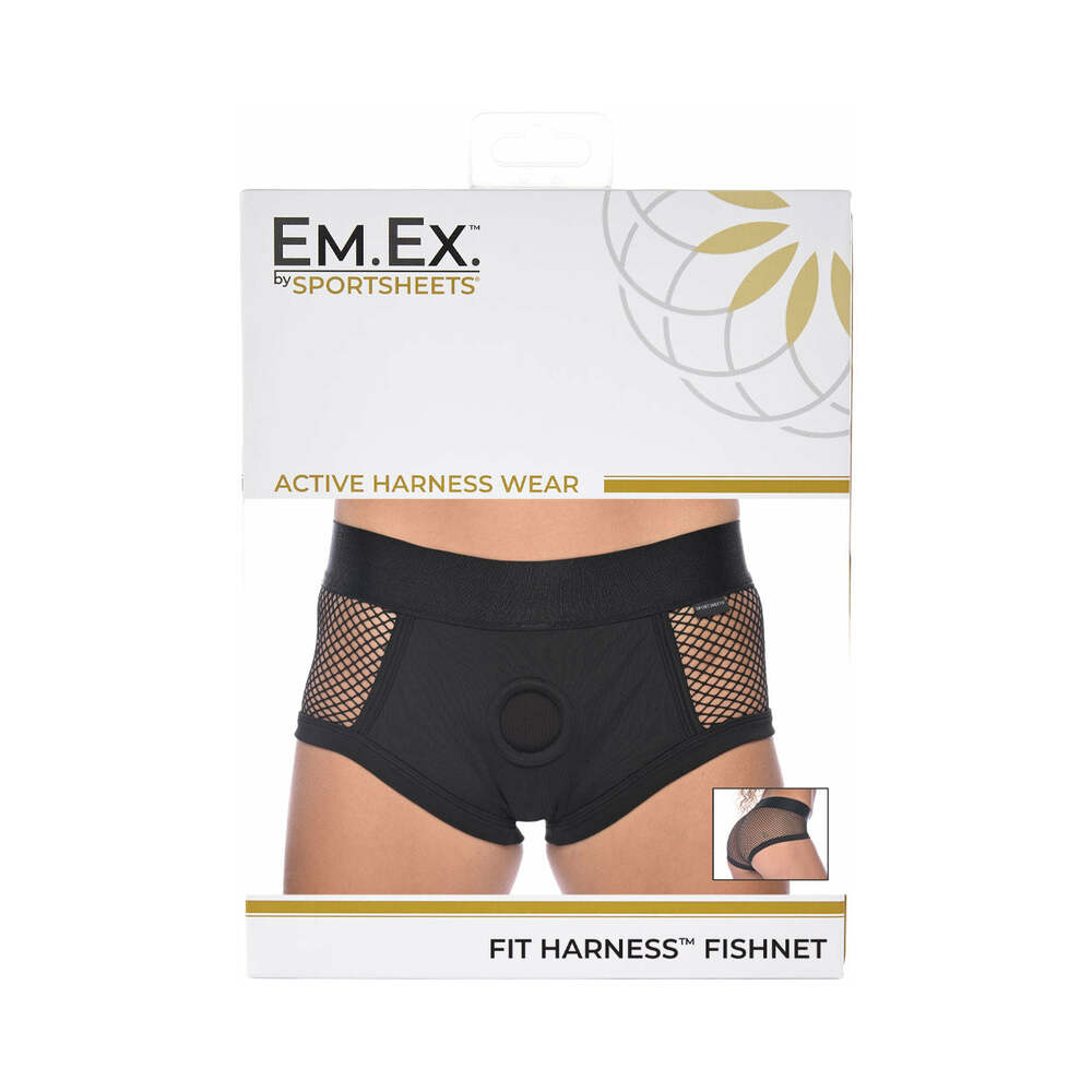 Sportsheets Em.Ex. Fit Harness Fishnet XL - Fantasies Boutique