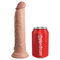 King Cock Elite 9 in. Dual Density Silicone Cock Realistic Dildo With Suction Cup Beige - Fantasies Boutique