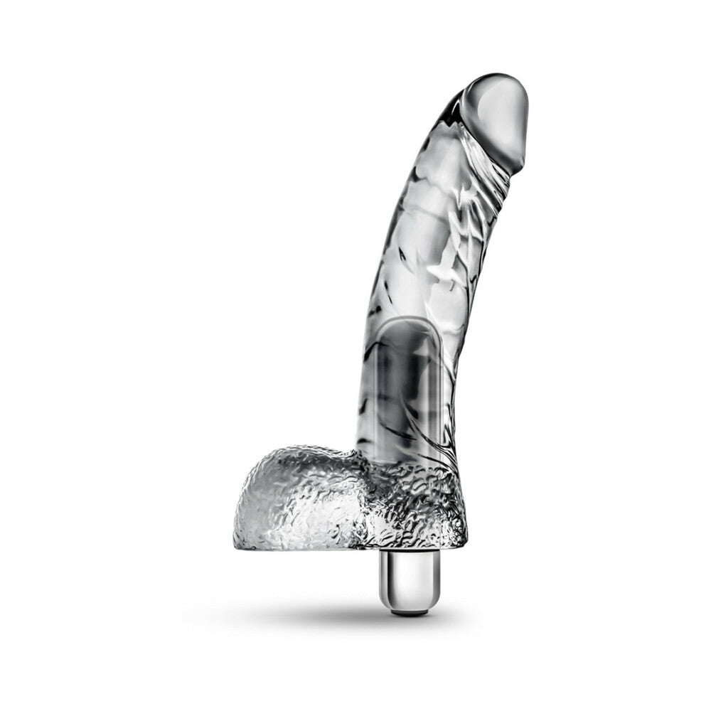 Naturally Yours Vibrating Ding Dong with Balls 6.5 in. Clear - Fantasies Boutique