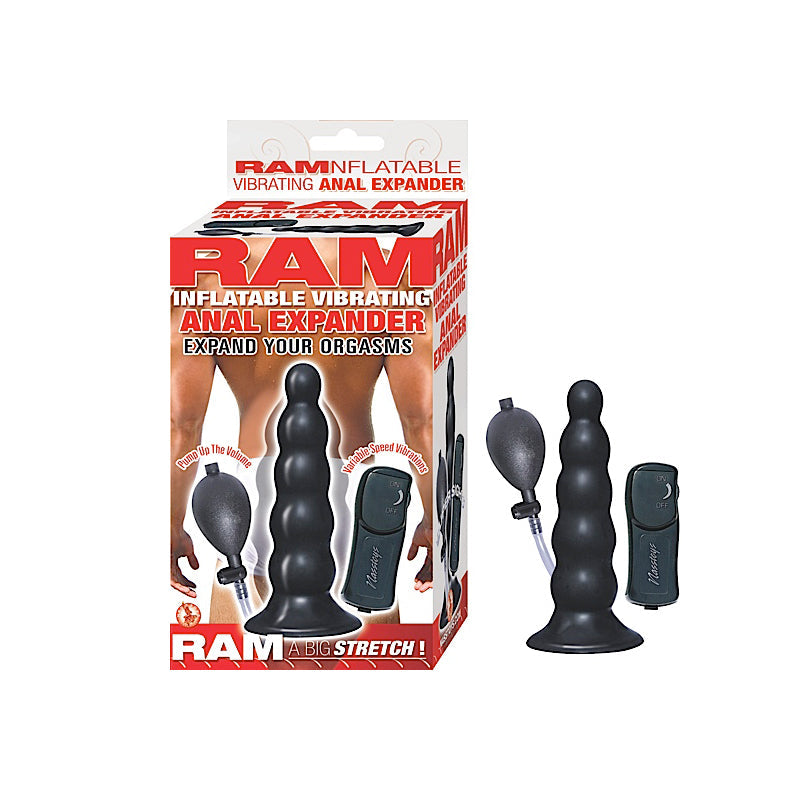 Ram Inflatable Vibrating Anal Expander (Black) - Fantasies Boutique