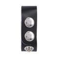 Rock Solid Adjustable Leather 3 Snap Cock Ring (Black) - Fantasies Boutique