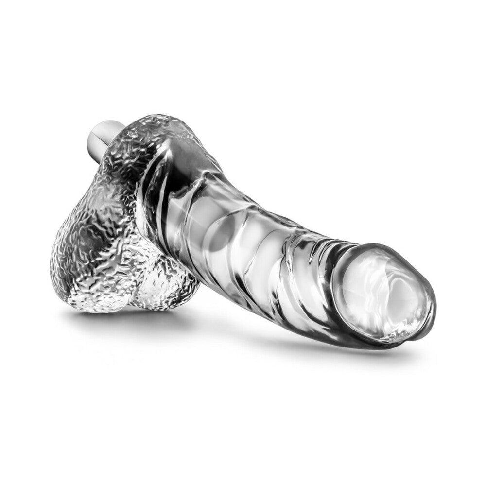 Naturally Yours Vibrating Ding Dong with Balls 6.5 in. Clear - Fantasies Boutique
