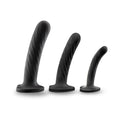 Temptasia Twist Kit 3-Piece Silicone Dildo Set Black - Fantasies Boutique