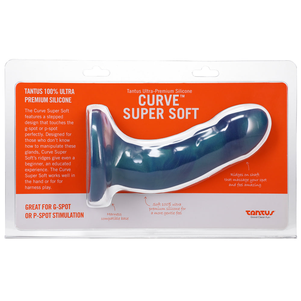 Tantus Curve 6.5 in. Dildo Soft Malachite - Fantasies Boutique
