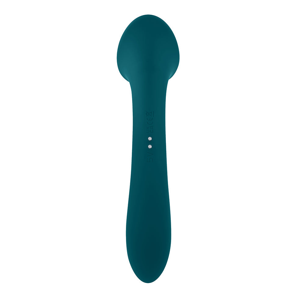 Playboy True Indulgence Rechargeable Dual Ended Silicone Flicking Vibrator Deep Teal - Fantasies Boutique