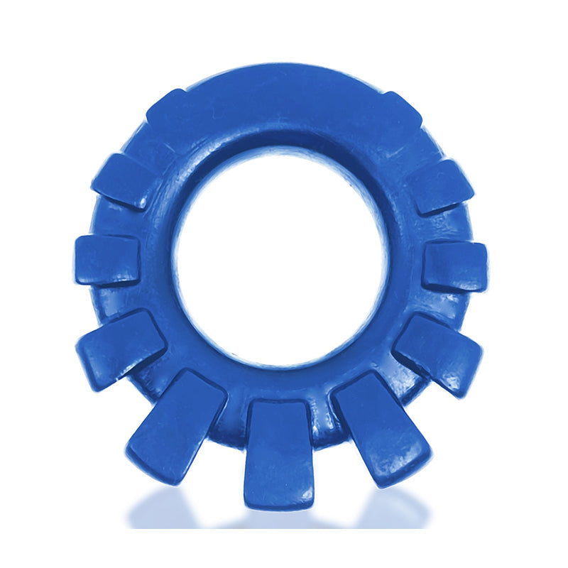 Oxballs Cock-Lug Lugged Cockring Silicone Marine Blue - Fantasies Boutique