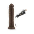 Dr. Skin Dr. Throb Realistic 9.5 in. Vibrating Dildo Brown - Fantasies Boutique