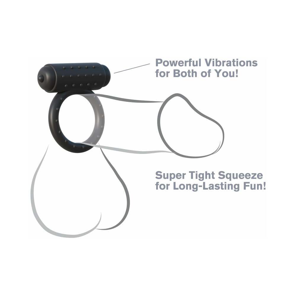 Fantasy C-Ringz The Wingman Vibrating Cockring Black - Fantasies Boutique