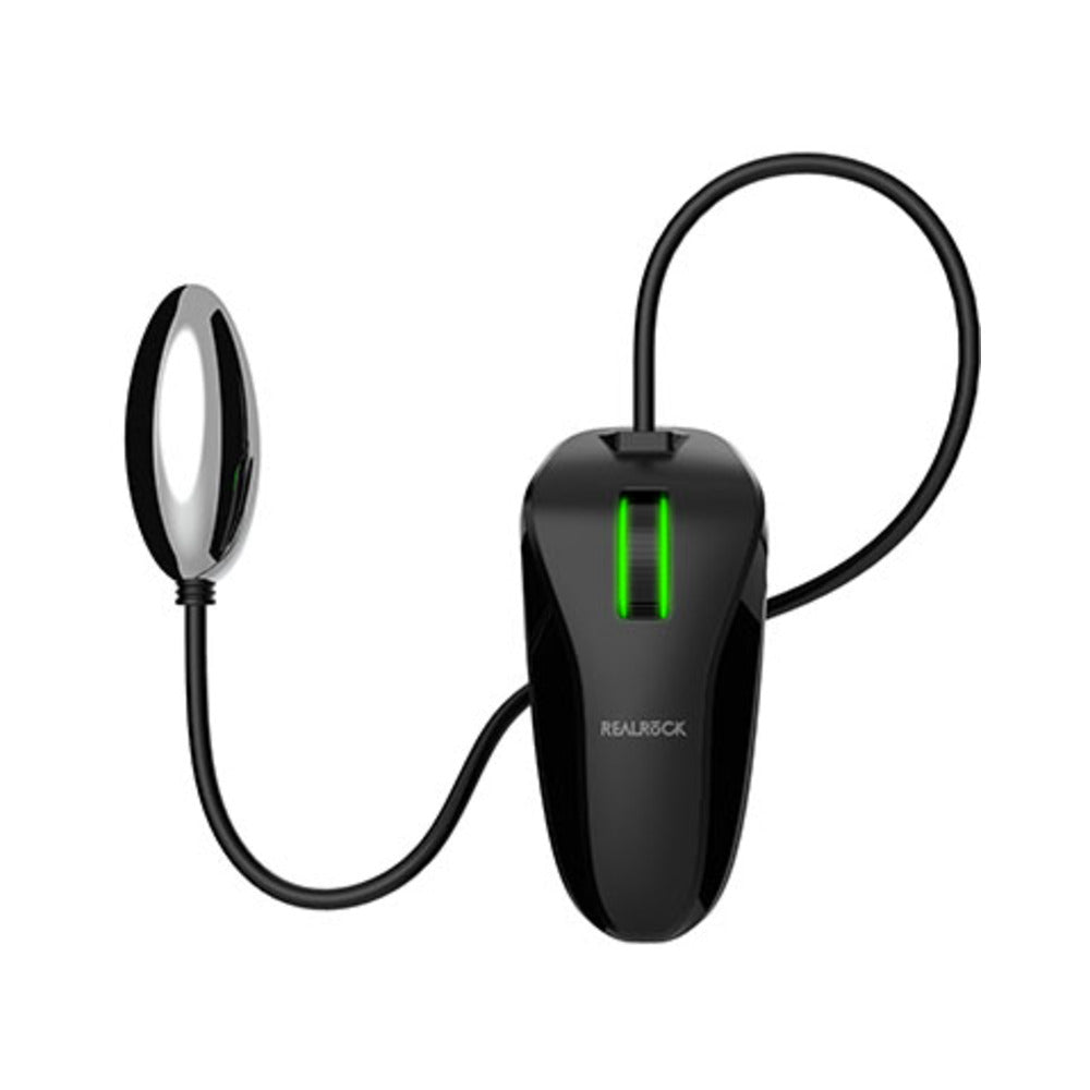RealRock Realistic 9 in. Vibrating Hollow Strap-On With Balls Black - Fantasies Boutique