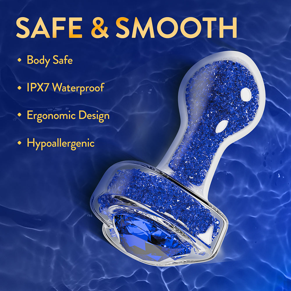 Oh My Gem Prestige Glass Anal Plug Blue