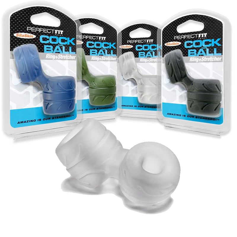 Perfect Fit Cock + Ball Ring & Stretcher Clear - Fantasies Boutique