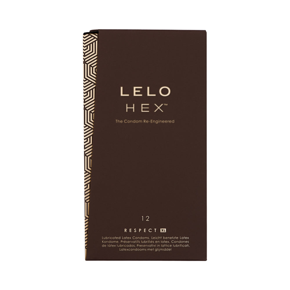 LELO HEX Respect XL Lubricated Latex Condoms 12-Pack - Fantasies Boutique