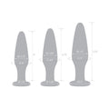 Glas 3-Piece Glass Anal Plug Training Set - Fantasies Boutique