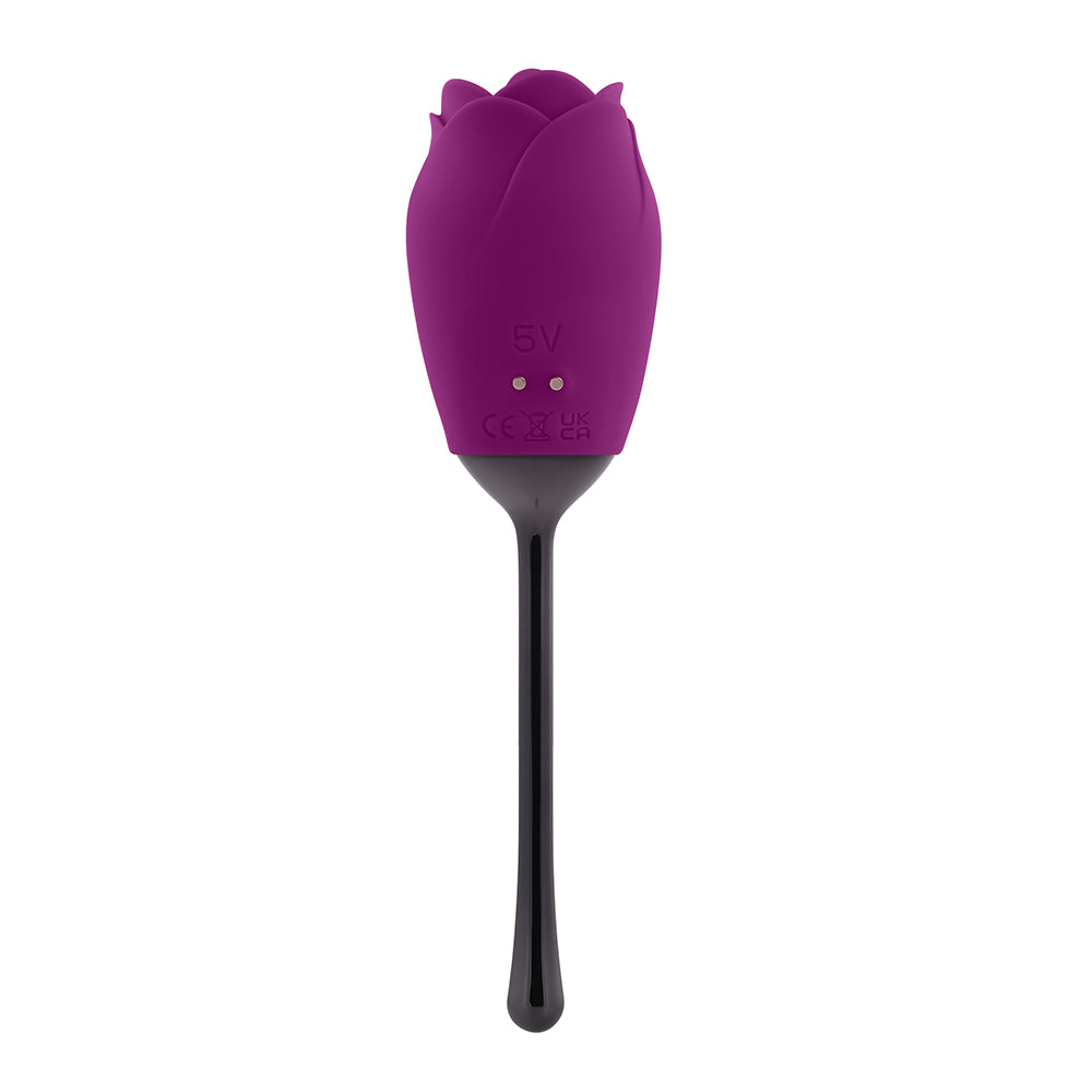 Playboy Petal Rechargeable Silicone Tongue Flicking Vibrator Wild Aster - Fantasies Boutique
