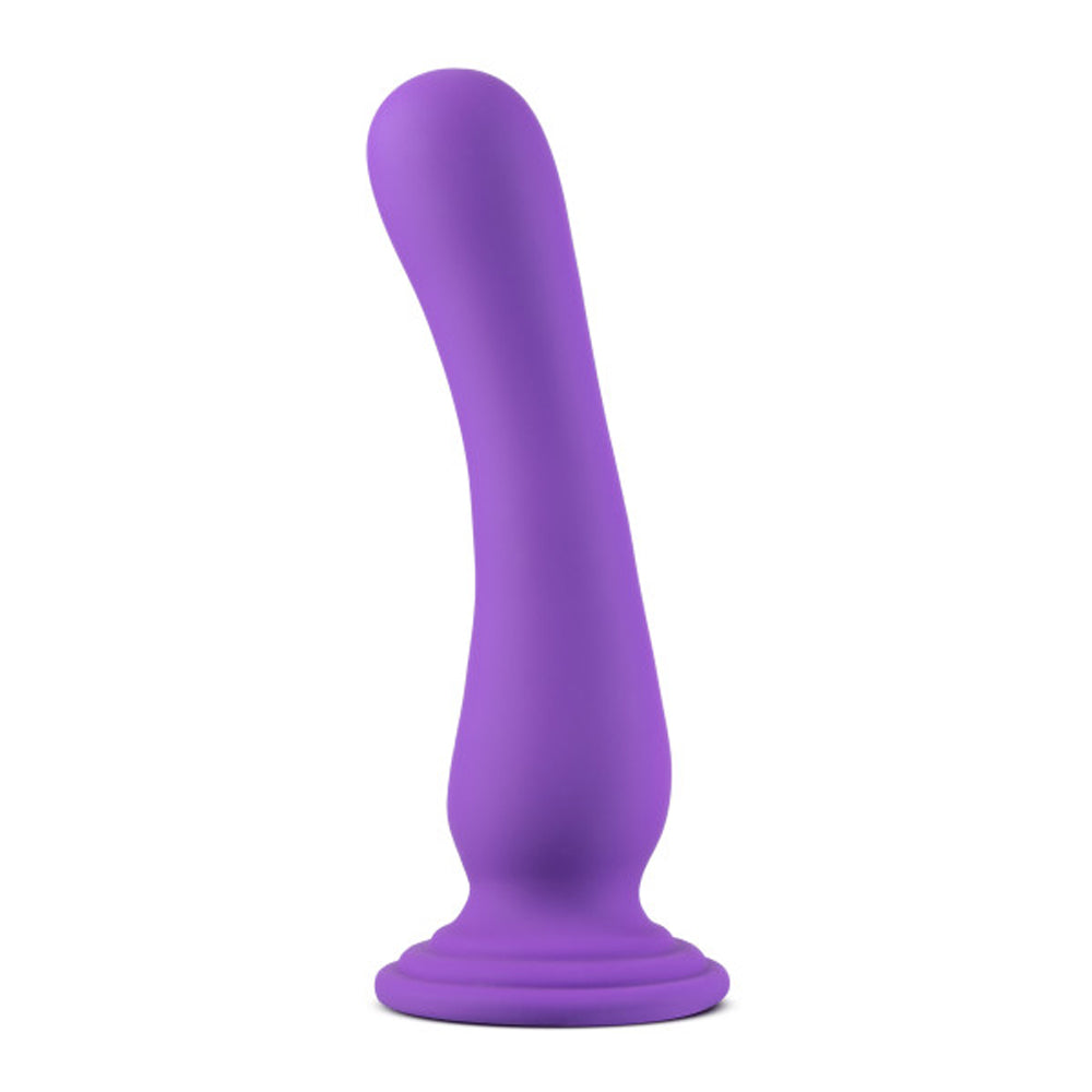 Impressions Ibiza Rechargeable Silicone 7.75 in. Vibrating Dildo with Suction Cup Plum - Fantasies Boutique